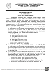 Pengumuman lelang Eksekusi 27 Oktober 2026